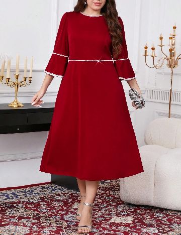 Rochie medie SHEIN CURVE, rosu