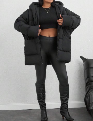 Geaca Oversize SHEIN, negru