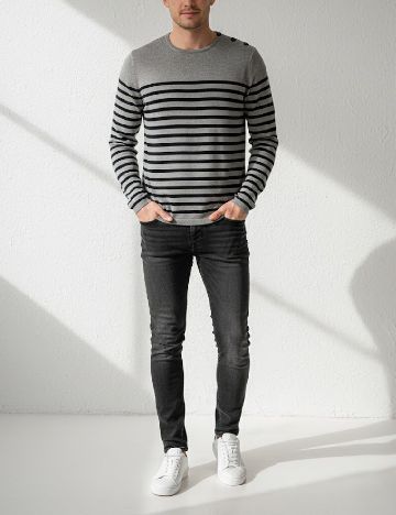 Bluza Zara, gri/bleumarin