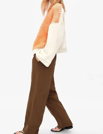 Bluza Zara, crem/portocaliu Crem