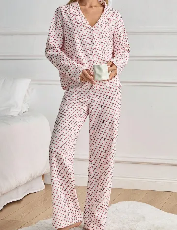 Pijama SHEIN, alb Alb