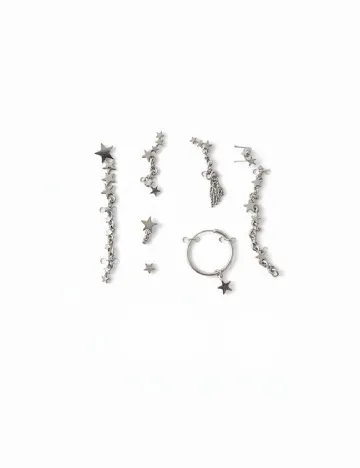 Set Cercei Zara, argintiu Gri