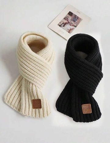 Set fulare 2 bucati SHEIN, alb/negru