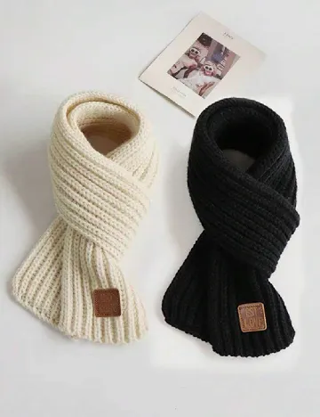 Set fulare 2 bucati SHEIN, alb/negru Alb