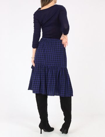 Fusta Zara, albastru/negru