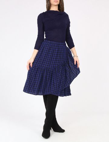 Fusta Zara, albastru/negru