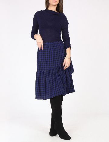 Fusta Zara, albastru/negru