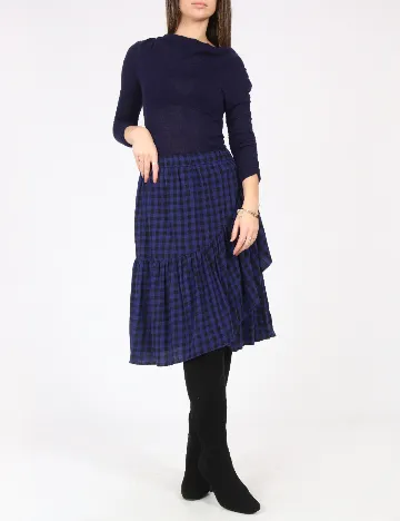 Fusta Zara, albastru/negru Albastru