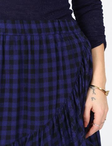 Fusta Zara, albastru/negru