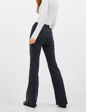 Blugi Bershka, gri inchis Gri