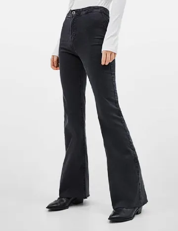 Blugi Bershka, gri inchis Gri