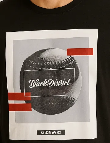 Tricou Bershka, negru Negru