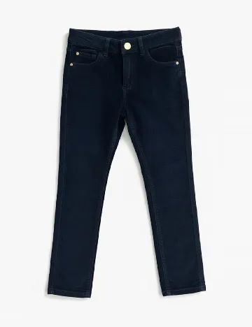 Pantaloni Zara, bleumarin Albastru