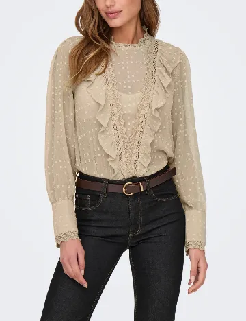 Bluza Only, bej Crem