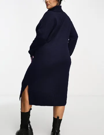 Rochie medie Only Carmakoma, bleumarin Albastru