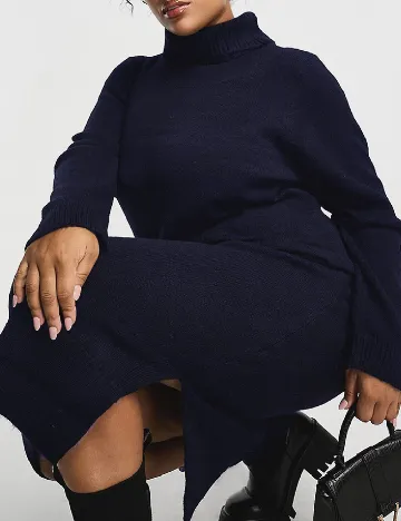 Rochie medie Only Carmakoma, bleumarin Albastru