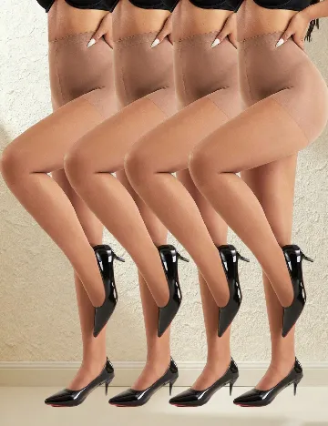 Set ciorapi 4 perechi SHEIN, crem