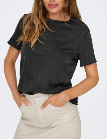 Tricou Only, gri inchis