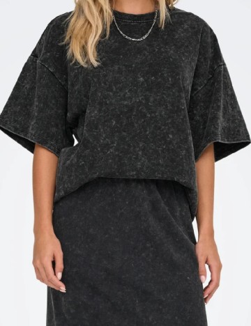 Tricou Oversize Only, gri inchis