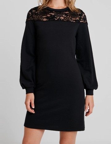 Rochie scurta Only Carmakoma, negru