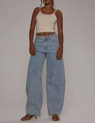 Blugi Musera, albastru Albastru