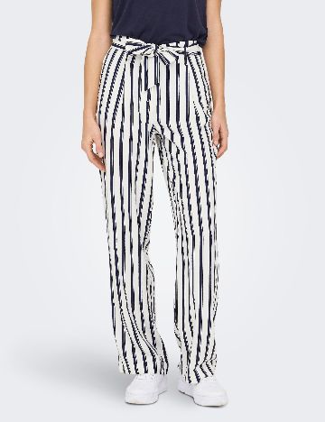 Pantaloni Only, alb/albastru