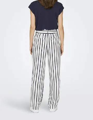 Pantaloni Only, alb/albastru Alb