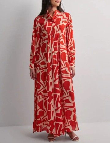 Rochie lunga Only, portocaliu/crem