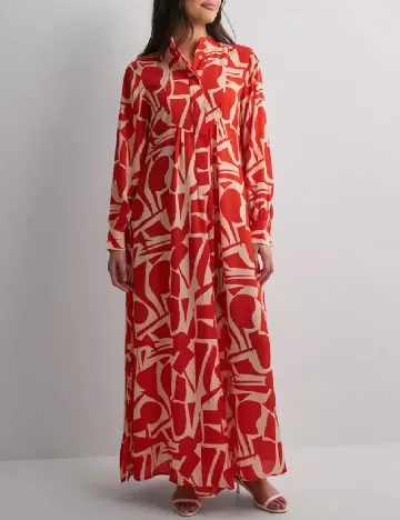 Rochie lunga Only, portocaliu/crem Portocaliu