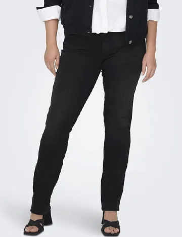 Blugi Only Carmakoma, negru Negru