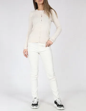 Pantaloni Jacqueline de Yong, alb Alb