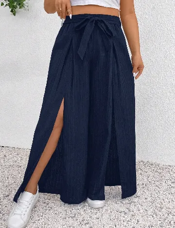 Pantaloni SHEIN CURVE, bleumarin Albastru