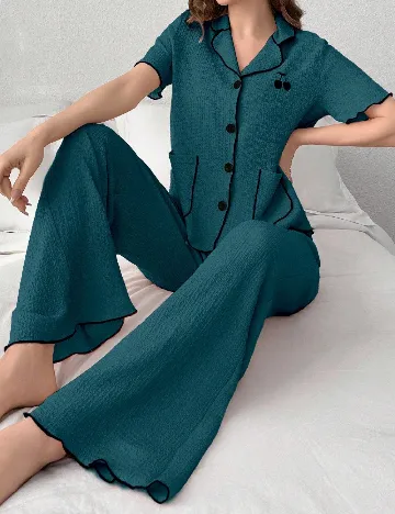 Pijama SHEIN, albastru Albastru