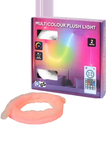 Banda LED de pluș cu telecomandă ACTION, mix culori Mix culori