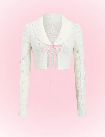 Bolero SHEIN, alb Alb