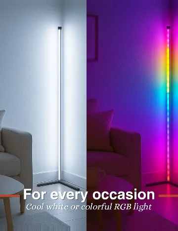 Lampă de colț LED RGB cu senzor muzical Grundig, mix culori
