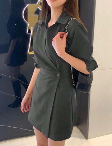 Rochie scurta Dazy, gri