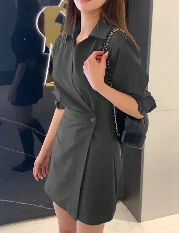 Rochie scurta Dazy, gri Gri