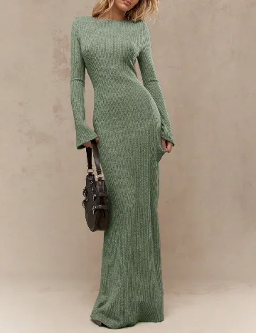 Rochie lunga Missguided, verde Verde