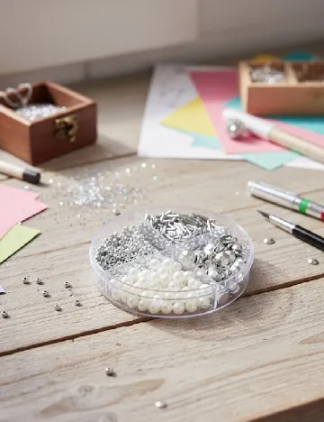 Decoratiuni artizanale Hobby Flora, argintiu Gri