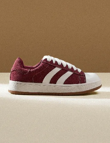 Adidasi Cuccoo, visiniu/alb Rosu