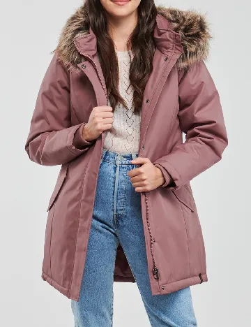 Geaca Only, roz pudra inchis Roz