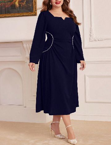 Rochie medie SHEIN CURVE, bleumarin