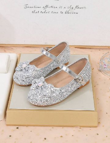 Balerini Shein Kids, argintiu