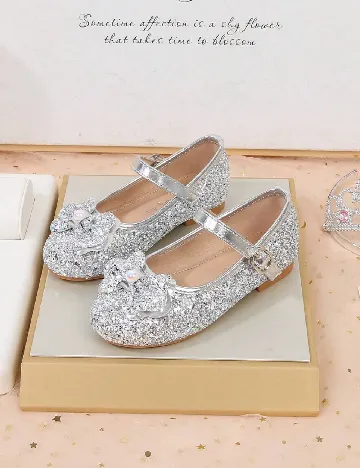 Balerini Shein Kids, argintiu Gri
