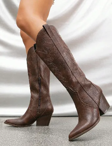 Cizme SHEIN, maro Maro