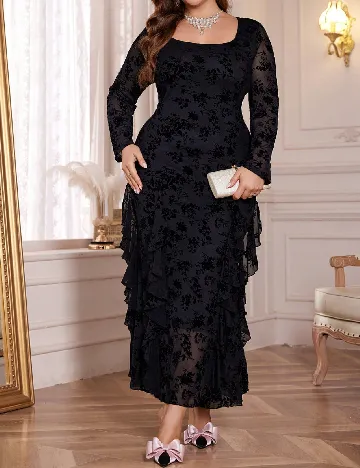 Rochie lunga SHEIN CURVE, negru Negru