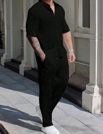 Compleu SHEIN Plus Size Men, negru