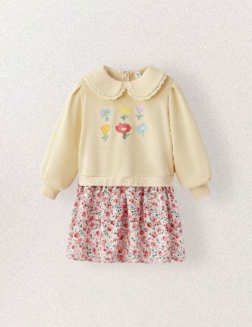 Rochie Shein Kids, galben/roz