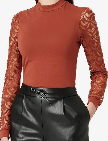 Bluza Only Carmakoma, caramiziu Maro